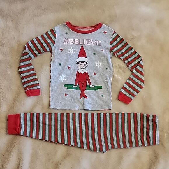THE ELF ON THE SHELF 2-PIECE #BELIEVE CHRISTMAS PAJAMAS, SIZE 6 - Picture 1 of 6